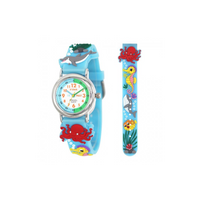 
              Ravel Children Girls 3D Cartoon Time Teacher Watch Blue Sea Life R1513.98
            