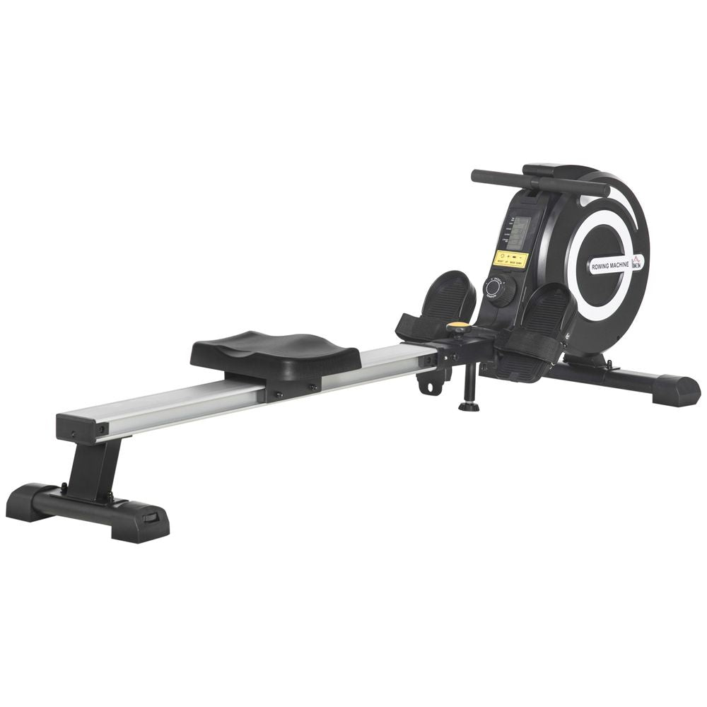 HOMCOM Fitness Adjustable Magnetic Rowing Machine Rower with LCD Digital Monitor