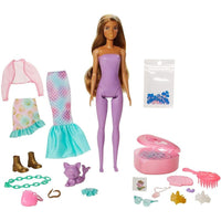 Barbie Doll Colour Reveal Peel Mermaid 25 Accessories Toy Gift For Kids GXV93