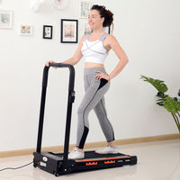 HOMCOM 1-6 km/h Folding Motorized Treadmill Walking with Remote Stopper Fitness