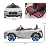 
              BMW i4 Licensed 12V Kids Electric Ride-On Car with Remote Control WHITE
            