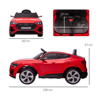 AUDI e-tron 12V Kids Electric Ride-On Car with Remote Control Lights Music RED