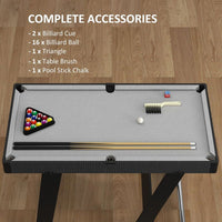 
              SPORTNOW 3.5ft Folding Pool Table Set with 2 Cues 16 Balls Chalk Triangle Brush GREY
            