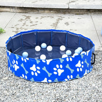 
              Pawhut Dog Swimming Pool Foldable Pet Bathing Shower Tub Padding Pool 80cm Small
            