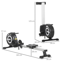 
              HOMCOM Fitness Adjustable Magnetic Rowing Machine Rower with LCD Digital Monitor
            