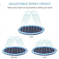 
              PawHut 170cm Splash Pad Sprinkler for Pets Dog Bath Pool Non-slip Outdoor Blue
            