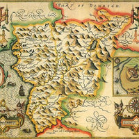 Merionethshire Historical Map 1000 Piece Jigsaw Puzzle (1610)