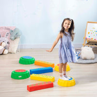 Outsunny Eight-Piece Kids Stepping Stones Non-Slip Surface & Bottom for Kids