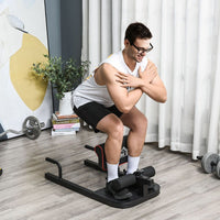 HOMCOM 3 IN 1 Squat Machine Sit Up Push Up Gym Leg Exercise Adjustable BLACK