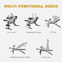 
              HOMCOM Multi-Functional Sit-Up Dumbbell Weight Bench with Adjustable Height for Home Gym
            