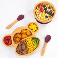 
              VINSANI BAMBOO MONKEY BABY PLATE BOWL & SPOON SET
            