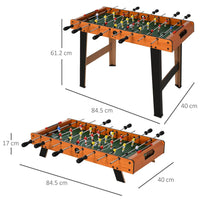 
              Wooden Soccer Football Table 84.5cm Arcades Game Room Bar, 2 Foosballs HOMCOM
            