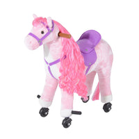 
              HOMCOM Child Mechanical Walking Ride on Horse Toy Plush Walk Pony Sound
            