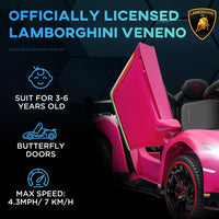 
              Lamborghini Veneno Licensed Electric Ride-on Car with Remote PINK
            