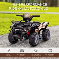 
              HOMCOM Kids Ride-on Four Wheeler ATV Car with Music for 18-36 months Black
            