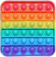 
              ASPECT Rainbow Colour Push Bubble Pop Bubble Sensory Fidget Toy Square Rainbow
            
