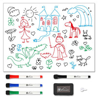 
              Magnetic Whiteboard 60x90cm Notes Lists Memos Menus Use 4 Magnetic Dry Wipe Pens & Magnetic Eraser
            