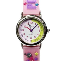 Ravel Children Girls 3D Cartoon Time Teacher Watch Pop Star R1513.48P