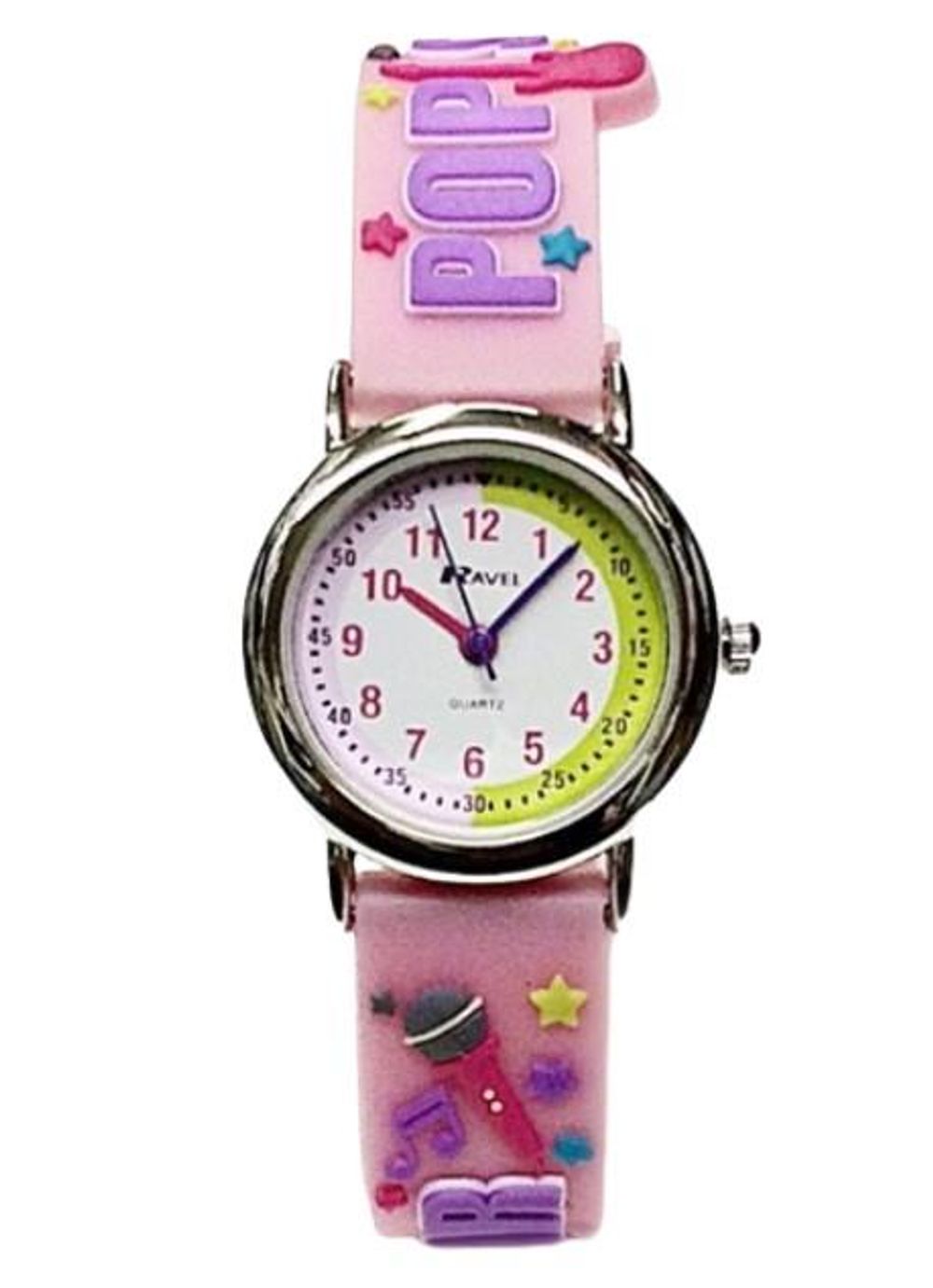 Ravel Children Girls 3D Cartoon Time Teacher Watch Pop Star R1513.48P