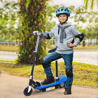 HOMCOM Kids Foldable Electric Powered Scooters 120W Toy Brake Kickstand Blue