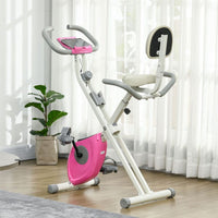 HOMCOM Folding Exercise Bike w/ Adjustable Magnetic Resistance and Seat Height