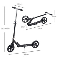 
              Kids Scooter Ride On Toy Height Adjustable For 7-14 Years, Black HOMCOM
            