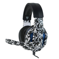 Vybe Headset Camo Design for PS, Xbox & PC Gaming with AUX-in Support,Artic Grey