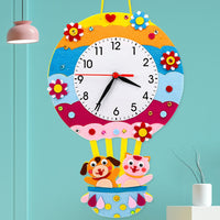 
              Kids DIY Cartoon Wall Clock Toys Non-woven Cloth Children Cognition Clocks Kindergarten Teaching Aid Toys Children's Gifts
            