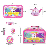 
              SOKA Unicorn 18 Pcs Metal Tea Set & Carry Case Toy for Kids Children Role Play
            
