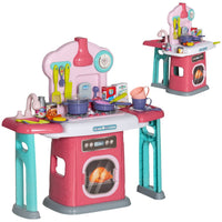 
              AIYAPLAY 45 Pieces Kids Kitchen w/ Rotating Tables, Light, Sound, Spray
            