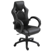 Vinsetto Executive Racing Swivel Gaming Office Chair PU Leather Computer Desk Chair BLACK