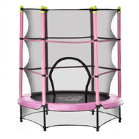 
              HOMCOM 5.2FT Kids Trampoline with Safety Enclosure Indoor Outdoor Pink
            
