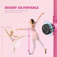 Freestanding Ballet Barre, Height Adjustable Ballet Bar, for Home and Studio