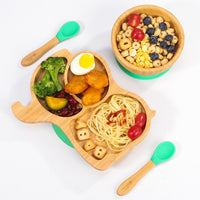 
              VINSANI BAMBOO ELEPHANT BABY PLATE BOWL & SPOON SET
            