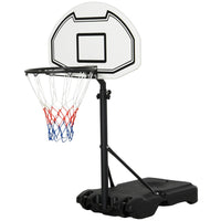 
              HOMCOM Basketball Stand and 94-123cm Height Adjustable Hoop For Pool Side
            