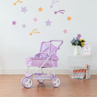 
              Olivia's Little World 2 in 1 Baby Doll Stroller Pram Foldable Purple OL-00010
            