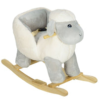 
              AIYAPLAY Baby Rocking Horse with Safety Belt, Sound, for 1-3 Years, Grey
            