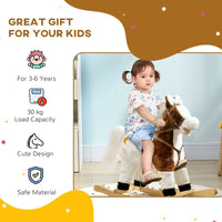 
              HOMCOM Rocking Horse with Music Sound Ride On Horse with Saddle for 3-6 Years
            