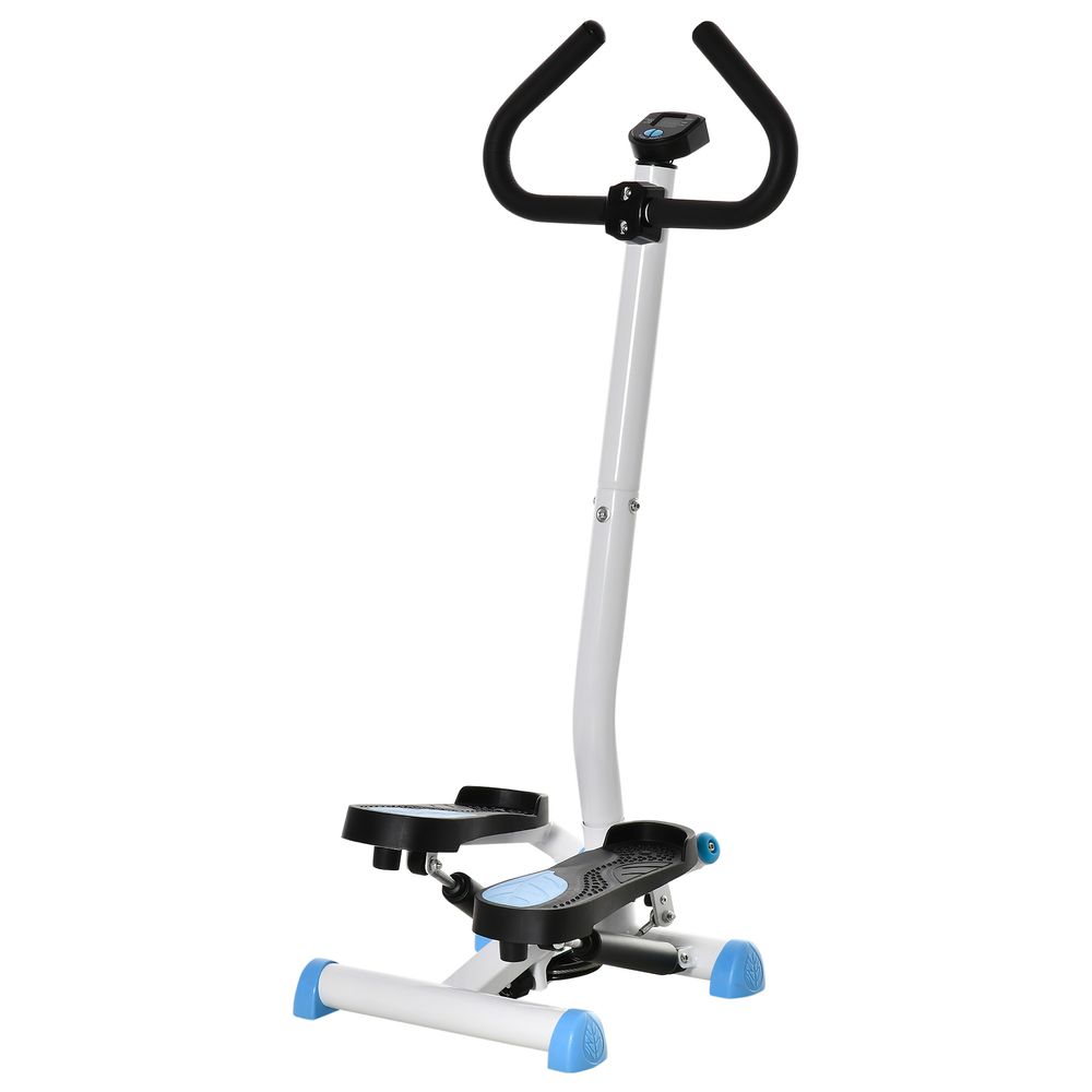 HOMCOM Twister Stepper Height Adjustable Step Machine with LCD Screen Blue