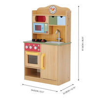 
              Teamson Kids Little Chef Burylwood Wooden Toy Kitchen with 5 Role Play Accessories TD-11708A
            