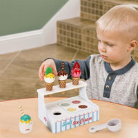 SOKA Mini Ice Cream Shop Pretend Play Toy Set Interactive Role Play Game 3+ Years