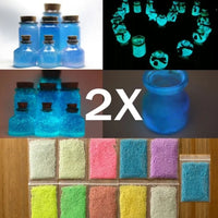 
              2X Colorful Fluorescent Super Luminous Particles Glow Pigment Bright Glow Sand Glow in the Dark Sand Kids DIY Toys
            