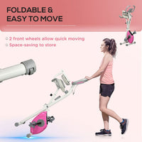 HOMCOM Folding Exercise Bike w/ Adjustable Magnetic Resistance and Seat Height