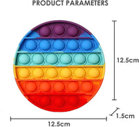 
              ASPECT Rainbow Colour Push Bubble Pop Bubble Sensory Fidget Toy Round Rainbow
            