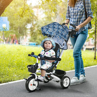 
              HOMCOM 6 in 1 Trike for Toddler 1-5 Years with Parent Handle, Dark Blue
            