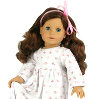Baby Dolls Clothing 18 Inch Doll Classic Floral Print Long Nightdress Nightgown