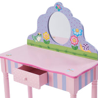 
              Fantasy Fields Childrens Play Wooden Vanity Table Stool Set & Mirror TD-13245A
            