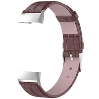 Real Leather Watch Band for Fitbit Charge 3 High Quality And Comfortable- Brown