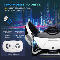 Lamborghini SIAN 12V Kids Electric Ride On Car Toy with Remote Control WHITE