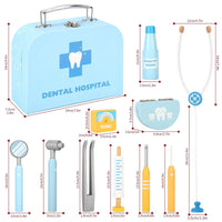 SOKA Wooden Dental Hospital Pretend Play Dentist Doctor Toy Medical Tool Kit 3+ Years